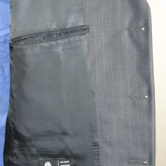 Beaver Brook 42R Sport Coat Blazer Suit Jacket Gra - Picture 5 of 8